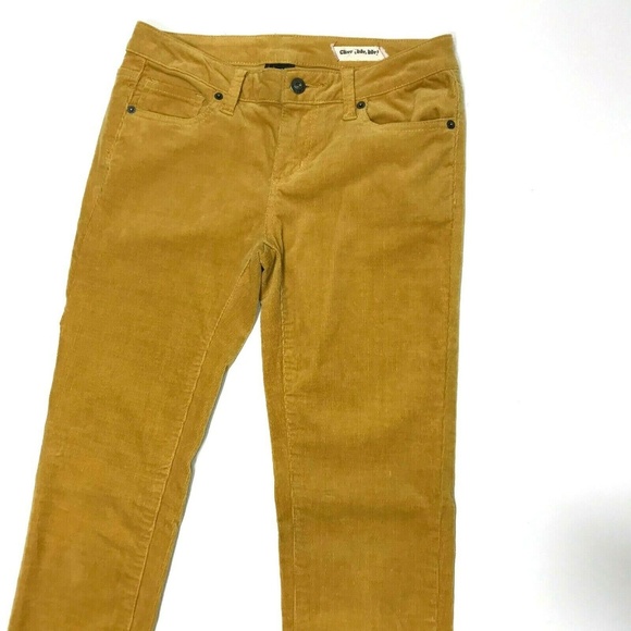 Chor 3 Yellow Stretch Cord Low Rise Skinny Jeans - Picture 4 of 8